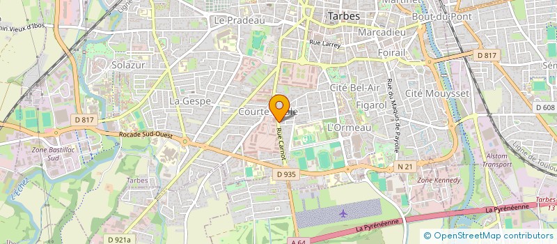 localisation de l'entreprise SARL ANGELE VERDOUX  TARBES