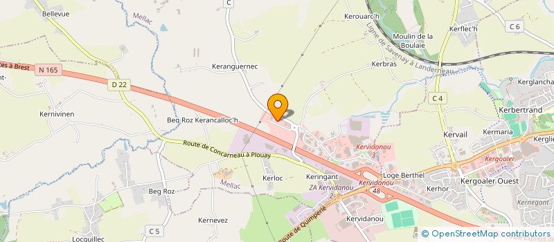 localisation de l'entreprise SARL ANGLE ROND  MELLAC