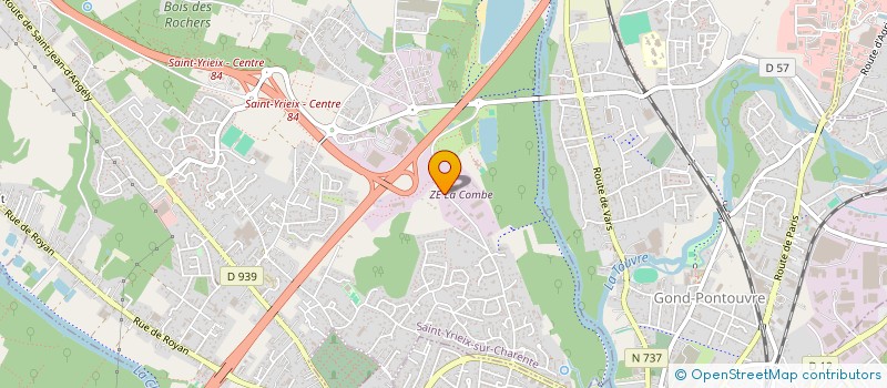 localisation de l'entreprise SARL ANGOULEME MENUISERIES 16 - AM 16 à SAINT-YRIEIX-SUR-CHARENTE