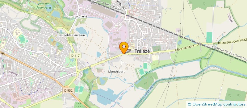 localisation de l'entreprise SARL ANJOU MARQUAGE& AMENAGEMENTS  TRELAZE