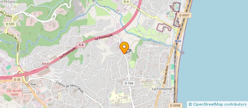 localisation de l'entreprise SARL ANTIPOLIS DE TERRASSEMENT à ANTIBES