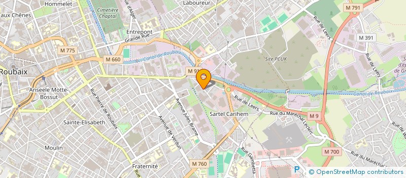 localisation de l'entreprise SARL ANTOINE & ASSOCIES à ROUBAIX