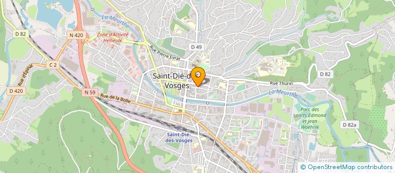 localisation de l'entreprise SARL ANTOINE LAUER à SAINT-DIE-DES-VOSGES