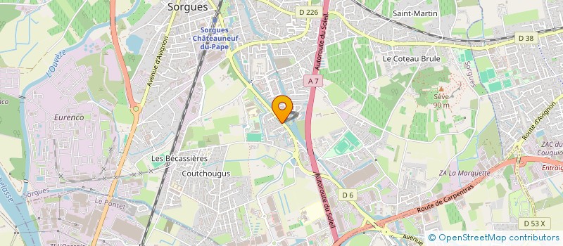 localisation de l'entreprise SARL ANTOINE PELLEGRINO  SORGUES