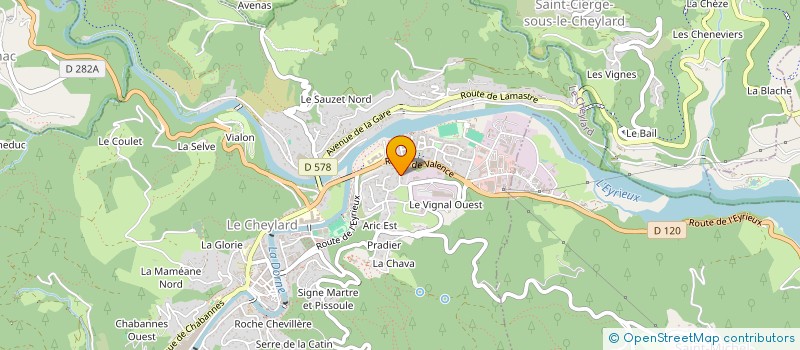 localisation de l'entreprise SARL ANVAL  LE CHEYLARD