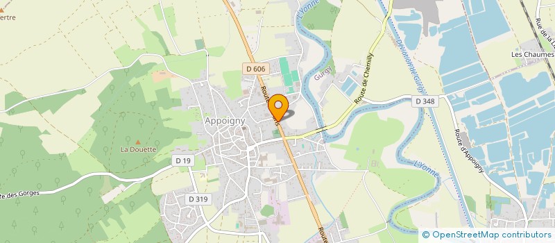 localisation de l'entreprise SARL APPOIGNY CHAUFFAGE MARCEAUX à APPOIGNY