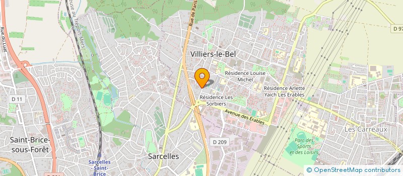 localisation de l'entreprise SARL AQUA TECHNIQUE ENVIRONNEMENT SERVICE  VILLIERS-LE-BEL