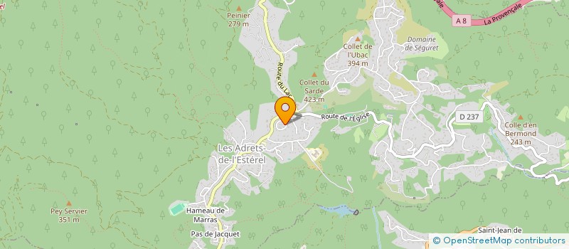 localisation de l'entreprise SARL ARANDA SEBASTIEN à LES ADRETS-DE-L'ESTEREL