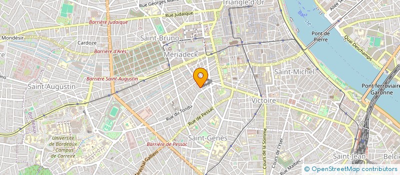 localisation de l'entreprise SARL ARCHITECTURE V. GRAVIERE O. MARTIN  BORDEAUX