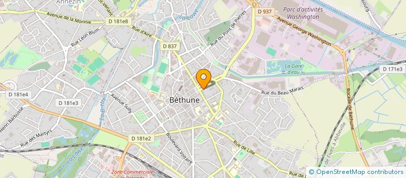 localisation de l'entreprise SARL AREVAL à BETHUNE