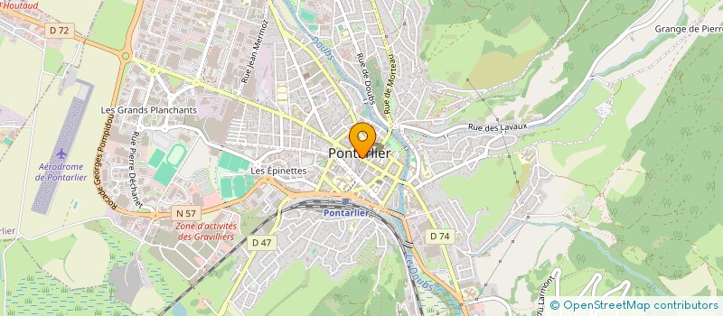 localisation de l'entreprise SARL ARIA  PONTARLIER