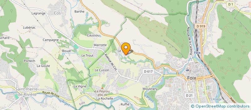 localisation de l'entreprise SARL ARIEGE ENVIRONNEMENT à FOIX