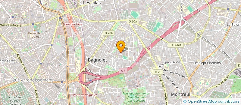localisation de l'entreprise SARL ARRO ET ASSOCIES à BAGNOLET