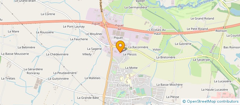 localisation de l'entreprise SARL ART-BATI  ETRELLES