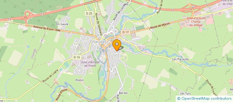 localisation de l'entreprise SARL ARTECA à CHAROLLES