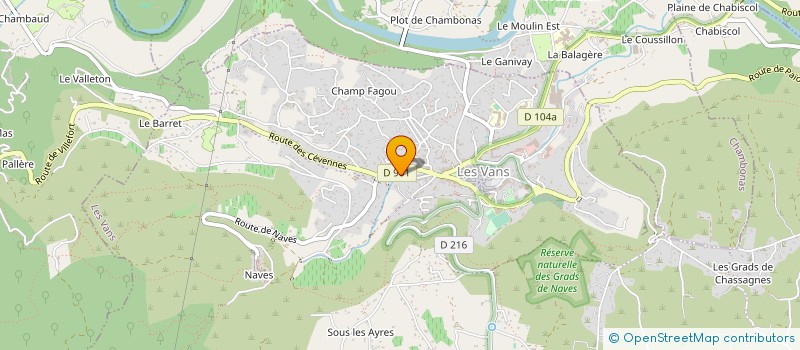 localisation de l'entreprise SARL ARTISANS DES FINITIONS DE LA DECORATION DU BATIMENT  LES VANS