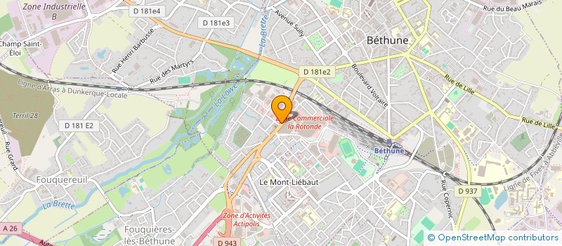 localisation de l'entreprise SARL ARTOIS NORD PICARDIE PSYCHOLOGIE à BETHUNE
