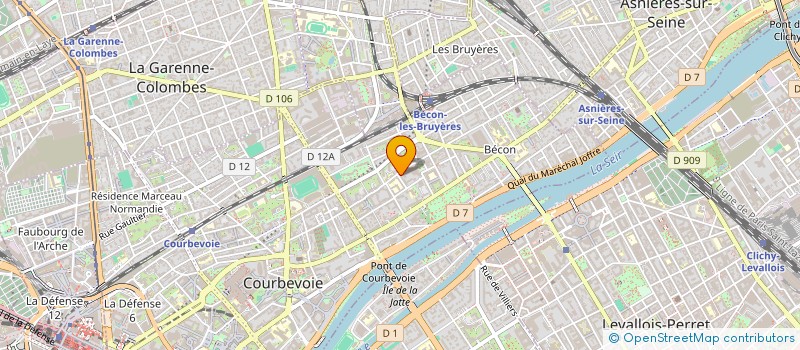localisation de l'entreprise SARL ASG SERVICES à COURBEVOIE
