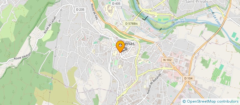 localisation de l'entreprise SARL ASSURANCE DU VIVARAIS à AUBENAS