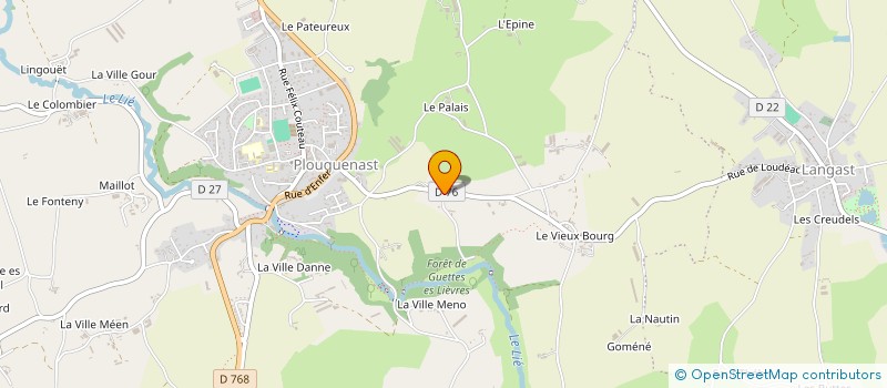 localisation de l'entreprise SARL ASTERINE  PLOUGUENAST-LANGAST