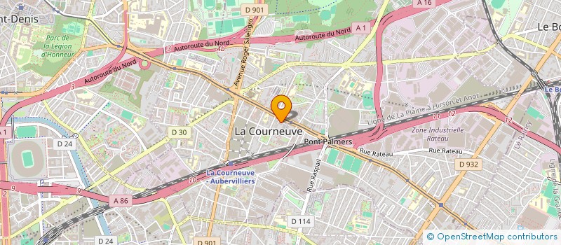localisation de l'entreprise SARL ATELEC à LA COURNEUVE