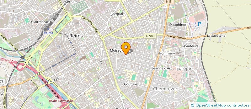 localisation de l'entreprise SARL ATELIER DE LUTHERIE F.J POMMET  REIMS