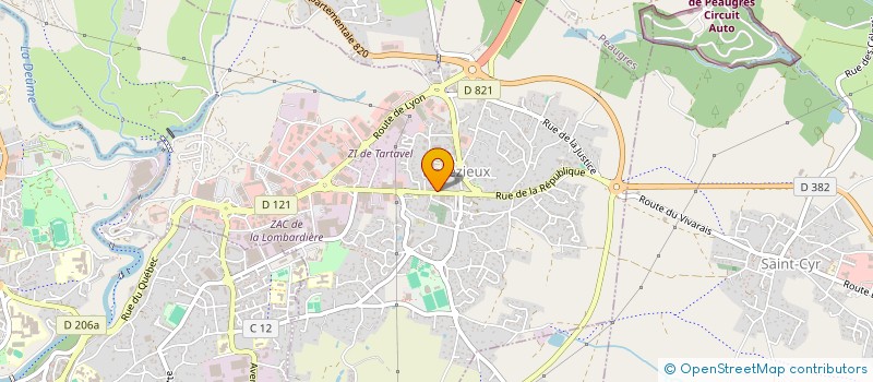 localisation de l'entreprise SARL ATELIER DU SPORT  DAVEZIEUX