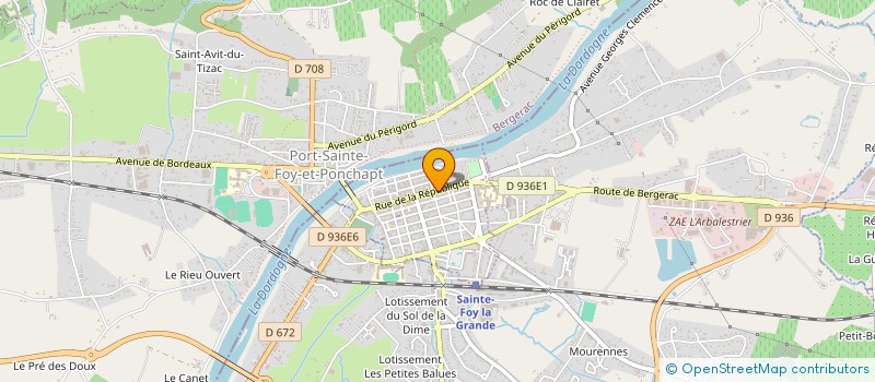 localisation de l'entreprise SARL ATELIER LILOR à SAINTE-FOY-LA-GRANDE