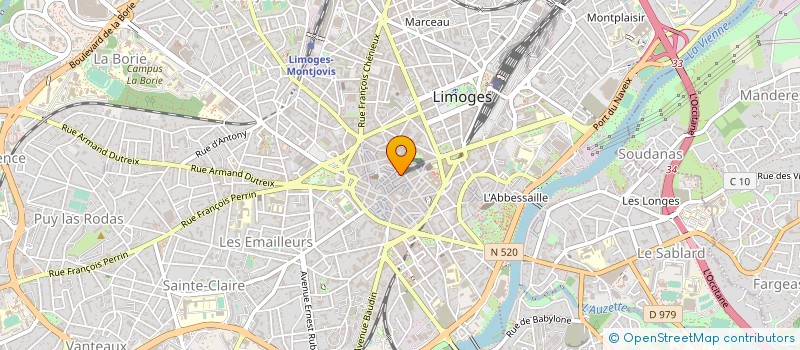 localisation de l'entreprise SARL ATELIER MAUD à LIMOGES