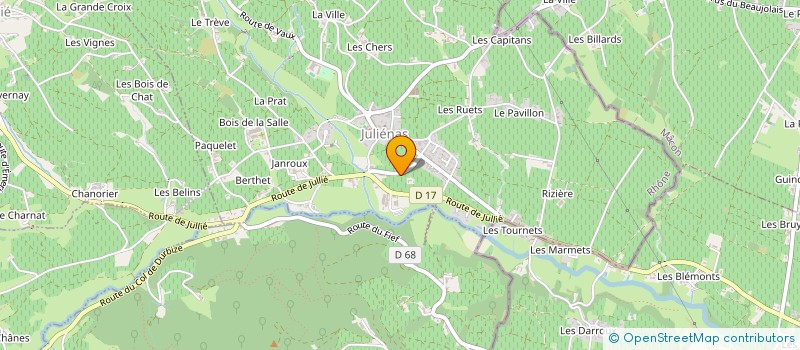 localisation de l'entreprise SARL ATELIER ROUSSOT  JULIENAS