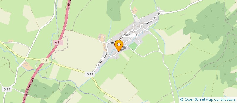 localisation de l'entreprise SARL ATELIERS DE BELLY  RAINVILLE