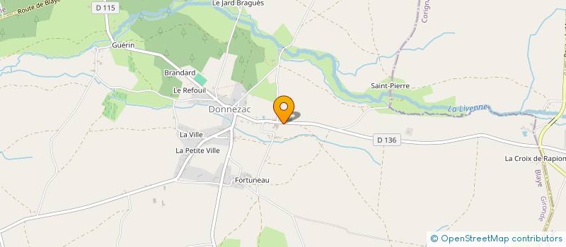 localisation de l'entreprise SARL ATLANTIC LITTORAL PEINTURES  DONNEZAC