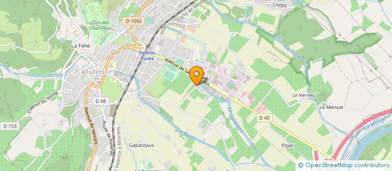 localisation de l'entreprise SARL AU BON GITE CAFE HOTEL  TULLINS