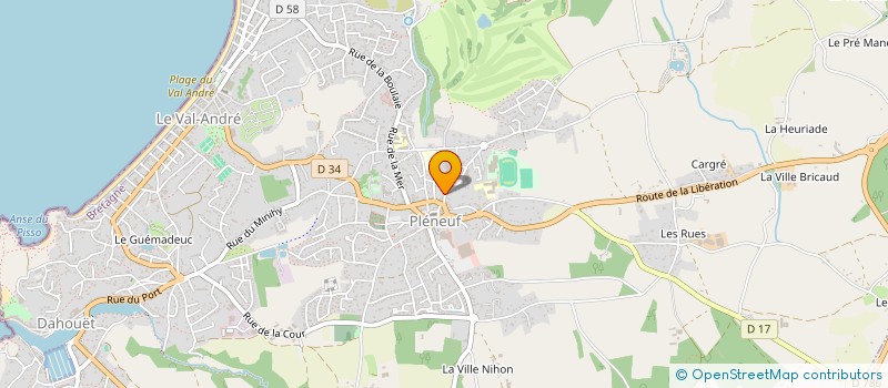 localisation de l'entreprise SARL AU CHAT QUI PECHE à PLENEUF-VAL-ANDRE