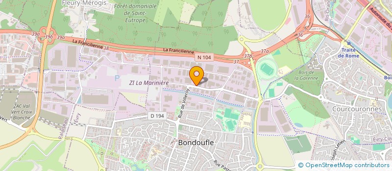 localisation de l'entreprise SARL AU DAMIER GOURMAND  BONDOUFLE