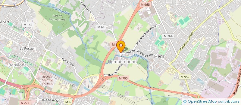 localisation de l'entreprise SARL AUBERGE D'HEMPEMPONT  HEM