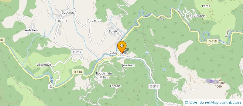 localisation de l'entreprise SARL AUBERGE DE L'ARAC à ALEU