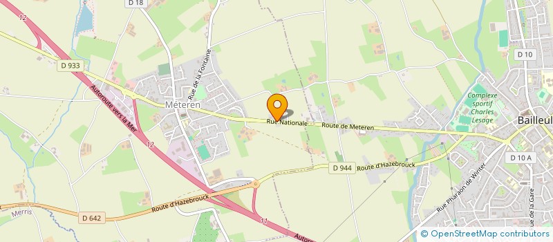 localisation de l'entreprise SARL AUBERGE DES MONTS DE FLANDRE  METEREN