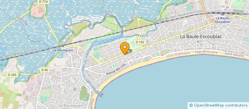 localisation de l'entreprise SARL AUBERGE DES TENNIS à LA BAULE-ESCOUBLAC