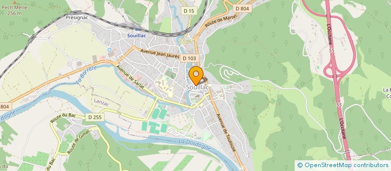 localisation de l'entreprise SARL AUBERGE DU PUITS  SOUILLAC