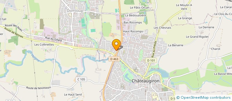 localisation de l'entreprise SARL AUBIN-PRODHOMME  CHATEAUGIRON