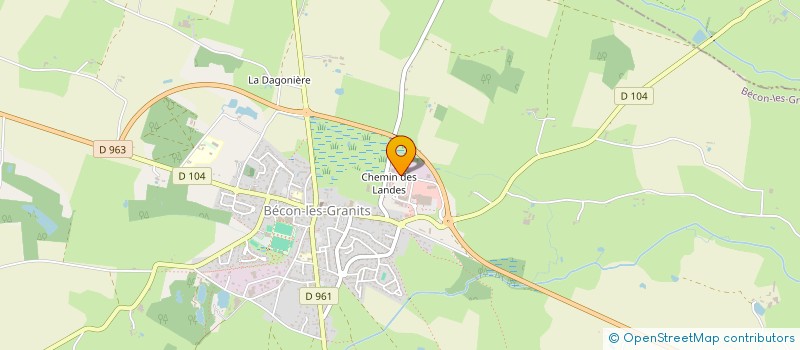 localisation de l'entreprise SARL AUBRY THIERRY à BECON-LES-GRANITS
