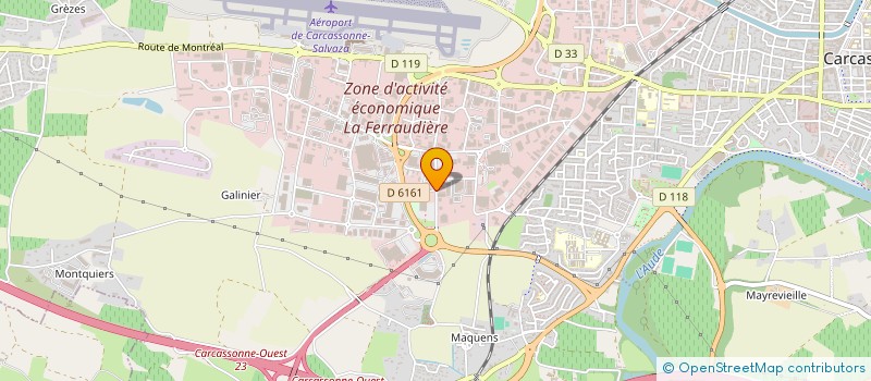localisation de l'entreprise SARL AUD'AUTO à CARCASSONNE