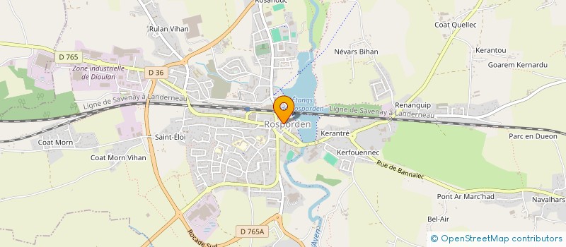 localisation de l'entreprise SARL AUDE  ROSPORDEN