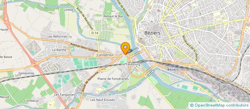 localisation de l'entreprise SARL AUDE IMPORT à BEZIERS