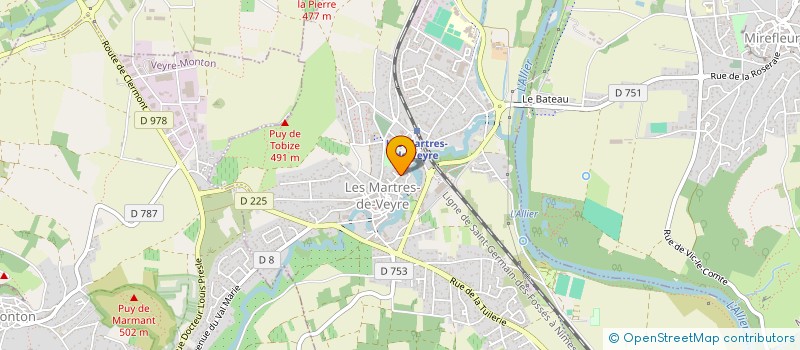 localisation de l'entreprise SARL AUDREY OPTIQUE  LES MARTRES-DE-VEYRE