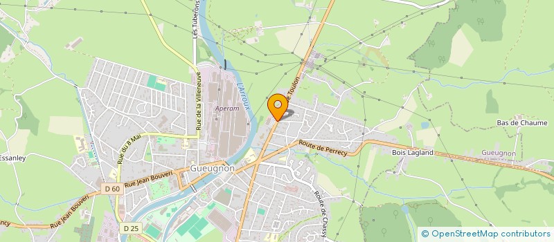 localisation de l'entreprise SARL AUGOYARD à GUEUGNON