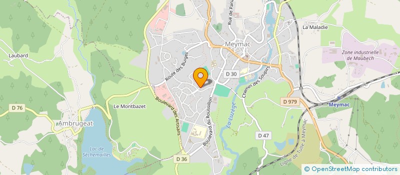 localisation de l'entreprise SARL AURIAT à MEYMAC