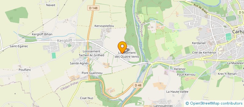 localisation de l'entreprise SARL AUTHENTIQUES DE BRETAGNE  KERGLOFF