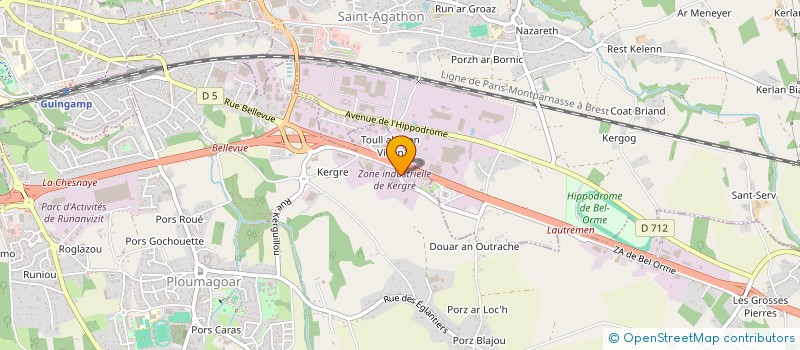localisation de l'entreprise SARL AUTO 2000 à PLOUMAGOAR